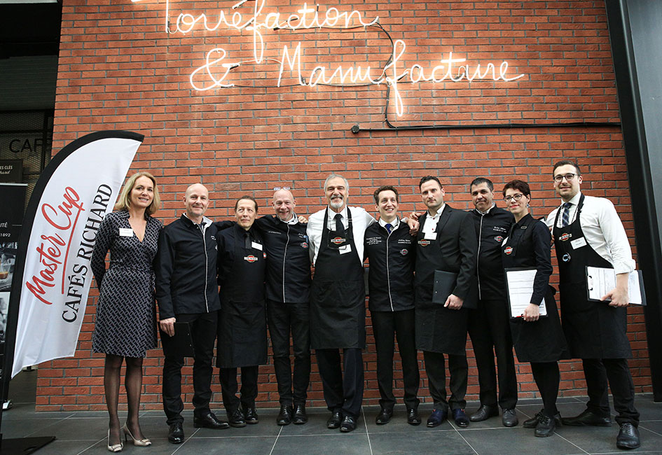 Anne Richard Bellanger et le jury de la Master Cup Cafés Richard 2019