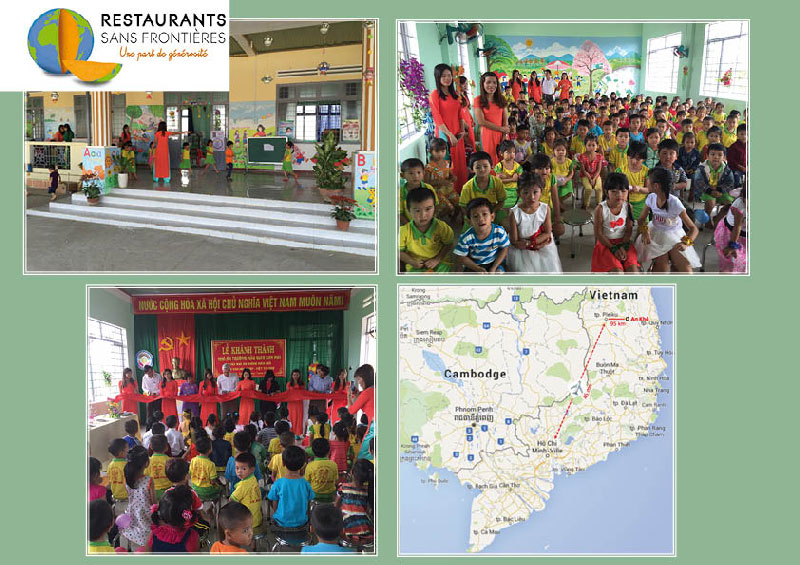 Nouvelle cantine du village d'An Kh, Vietnam - Restaurants Sans Frontières et Cafés Richard